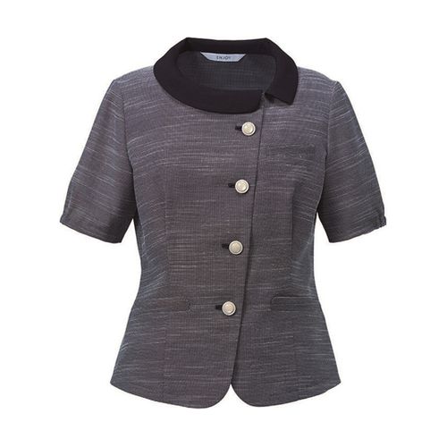 カーシーカシマ ENJOY オーバーブラウス BEAUTY TWEED 830-2 ネイビー 5号 ESA830(68-0898-28) 取り寄せ商品｜コンプモト　店