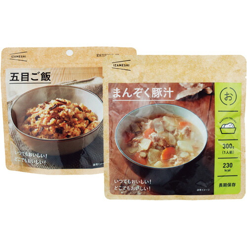 杉田エース イザメシ 五目ごはん+豚汁セット 3年保存 1セット(各10食)(BDM635620) 取り寄せ商品