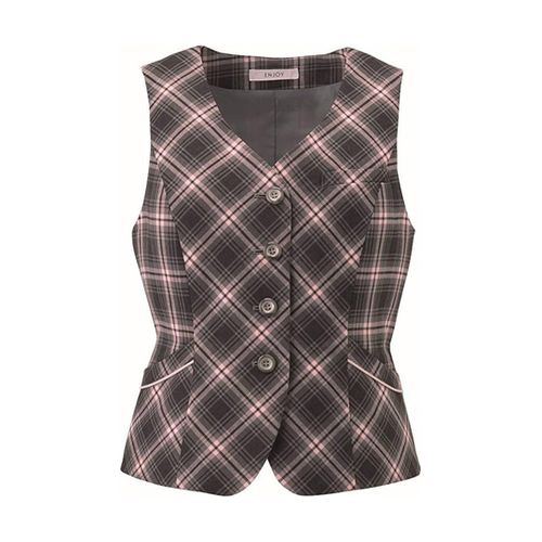 カーシーカシマ ENJOY ベスト CLAIRE CHECK ピンク 5号 EAV722(68-0892-74) 取り寄せ商品|コンプモト 店
