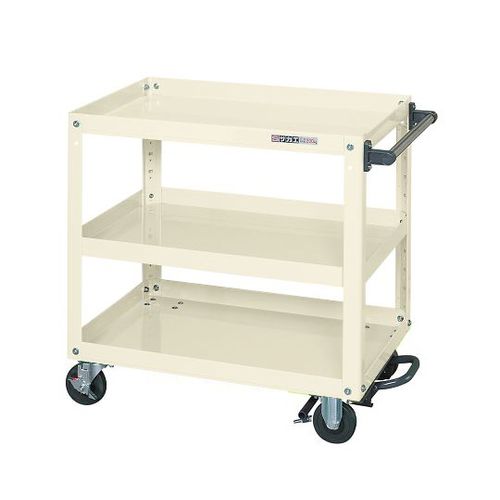 サカエ フットブレーキ付きワゴン (1台)(EKR-200BRI) 取り寄せ商品｜コンプモト　店
