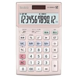 カシオ計算機 CASIO JS-20WKA-PK-N 実務電卓 12桁 検算 ジャストタイプ ピンク メーカー在庫品