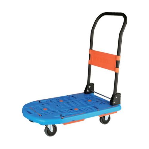 トラスコ中山 樹脂台車 カルティオ（新型） 780X490 折畳 ブルー MPK-780-B(69-9286-31) 取り寄せ商品