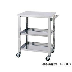 ステンレス製ワゴン 900×600×800mm 3段 引出し無 WG3-900H (1台) 取り寄せ商品|コンプモト 店
