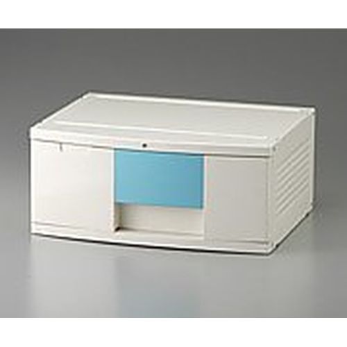 ナビス(アズワン) トレイBOX(鍵付) A3用ブルー 470×360×205mm 302H (1個) 取り寄せ商品|コンプモト 店
