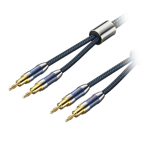 ＶＥＮＴＩＯＮ VENTION デュアルバナナプラグ付きスピーカーワイヤー (Hi-Fi) 2M ブルー(BL-1184) 取り寄せ商品