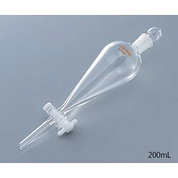 アズワン スキーブ型分液ロート　テフロン（R）プラグ付 200mL (1個)(4571110707074) 取り寄せ商品｜コンプモト　店