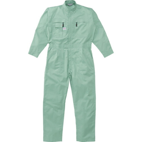 山田辰 ツナギ服 Sサイズ アースグリーン 1着(5750-EG-S) 取り寄せ商品