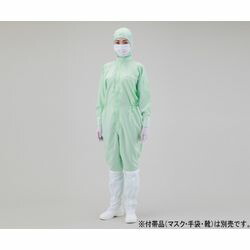 アズワン 無塵衣・AS197C　　フード付　グリーン　3L (1着)(AS197C 3L) 取り寄せ商品