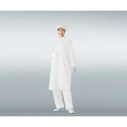 アズワン 無塵衣AS207C（男女兼用コート）　ホワイト　S (1着)(AS207C S) 取り寄せ商品