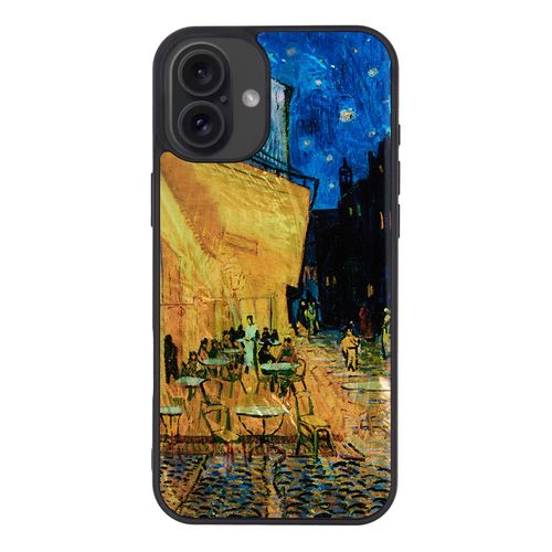 ikins 天然貝ケース for iPhone 16 Plus 夜のカフェテラス(I27079i16PL) 仕入先在庫品
