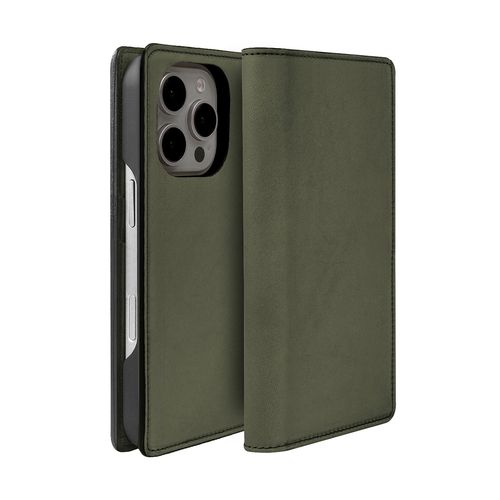 abbi SIGNATURE LISCIO イタリアンレザー MagSafe対応ダイアリーケース for iPhone 16 Pro オリーバ(ABS27390i16PR) 仕入先在庫品