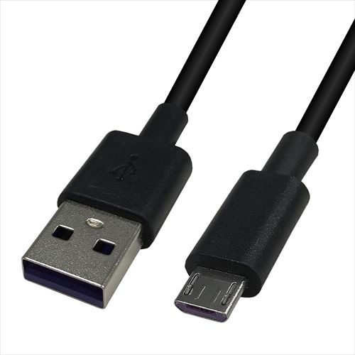 Lazos 20個セット USB - microUSB 2A ケーブル　ブラック　2m(L-MC-BK2X20) 取り寄せ商品