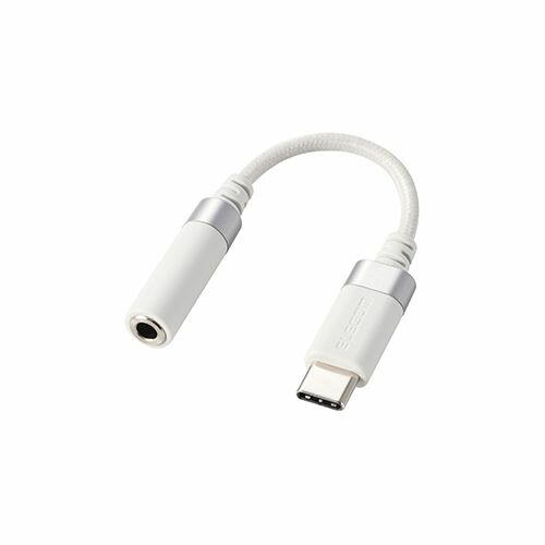 エレコム Type-C-4極φ3.5mmステレオミニプラグ変換ケーブル 高耐久 (AD-C35SDWHX5) 取り寄せ商品