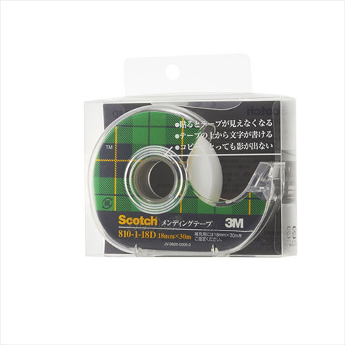 ３Ｍ 【10個セット】 Scotch スコッチ メンディングテープ 18mm ディスペンサー付(3M-810-1-18DX10) 取り寄せ商品
