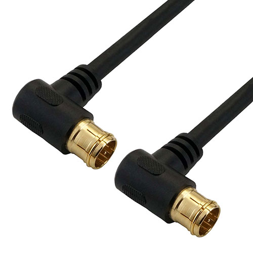 ホーリック horic 【5個セット】 アンテナケーブル 10m ブラック 両側L字差込式コネクタ(AC100-640BKX5) 取り寄せ商品