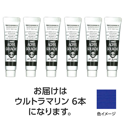 ターナー色彩 【6本×5セット】 アクリルガッシュ 11ml 53ウルトラマリン(TURNER108822X5) 取り寄せ商品