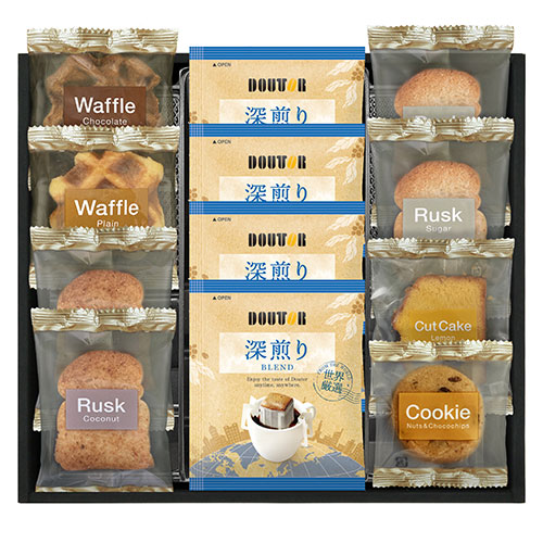 ドトールコーヒー 【3セット】 &スイーツセレクション ドリップコーヒー、ラスク2種、ワッフ(DT-25X3) 取り寄せ商品