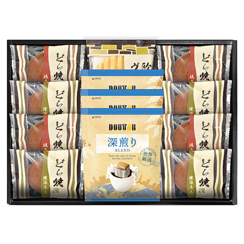 ドトールコーヒー 【3セット】 &どら焼き 詰合せ ドリップコーヒー7g×3、欧風ヴァッフェル、(DR-25X3) 取り寄せ商品