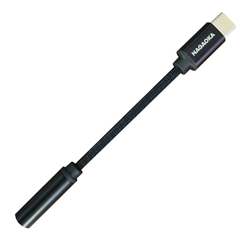 NAGAOKA 【10本セット】 NAGAOKA φ3.5mmオーディオ変換アダプタ TYPE-Cをステレオジャックに変換 ブラック(NTYPECAD01BKX10) 取り寄せ商品