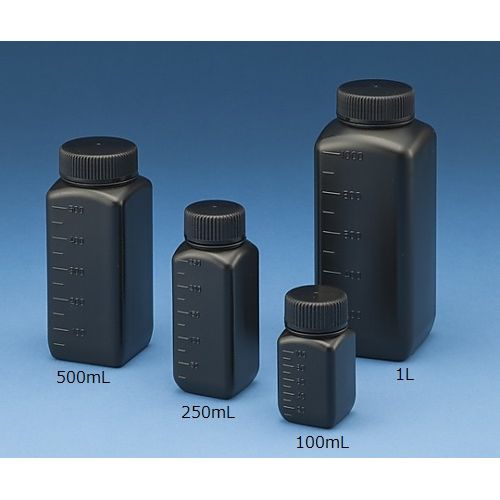 ニッコー・ハンセン Jボトル角型 広口 遮光 250mL 滅菌済 200本 1573-02 (1ケース(200本入り))(15-7302-55) 取り寄せ商品