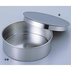 サンポー ステンレスふるい　φ200×45mm　蓋及び受器 (1個)(4589553292552) 取り寄せ商品