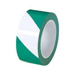 ラインテープ　緑/白　50mm×33m　1巻 (1巻) 取り寄せ商品