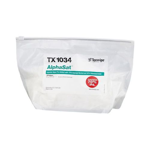 テックスワイプ（Texwipe） プリウェットワイパー AlphaSat 200枚入 TX1034 (1袋(200枚入り)) 取り寄せ商品