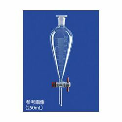 目盛付分液ロート（スキーブ型）　250mL (1本)(04016149) 取り寄せ商品｜コンプモト　店