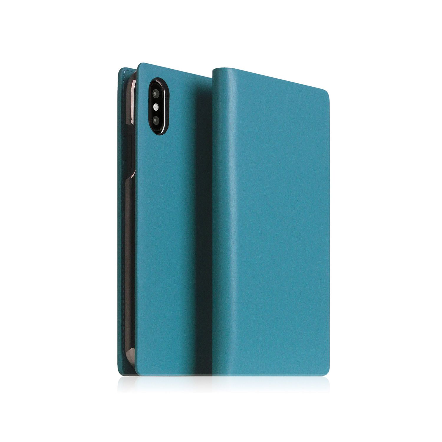 ＳＬＧ Ｄｅｓｉｇｎ iPhone XS Max Calf Skin Leather Diary ブルー(SD13739i65) 仕入先在庫品