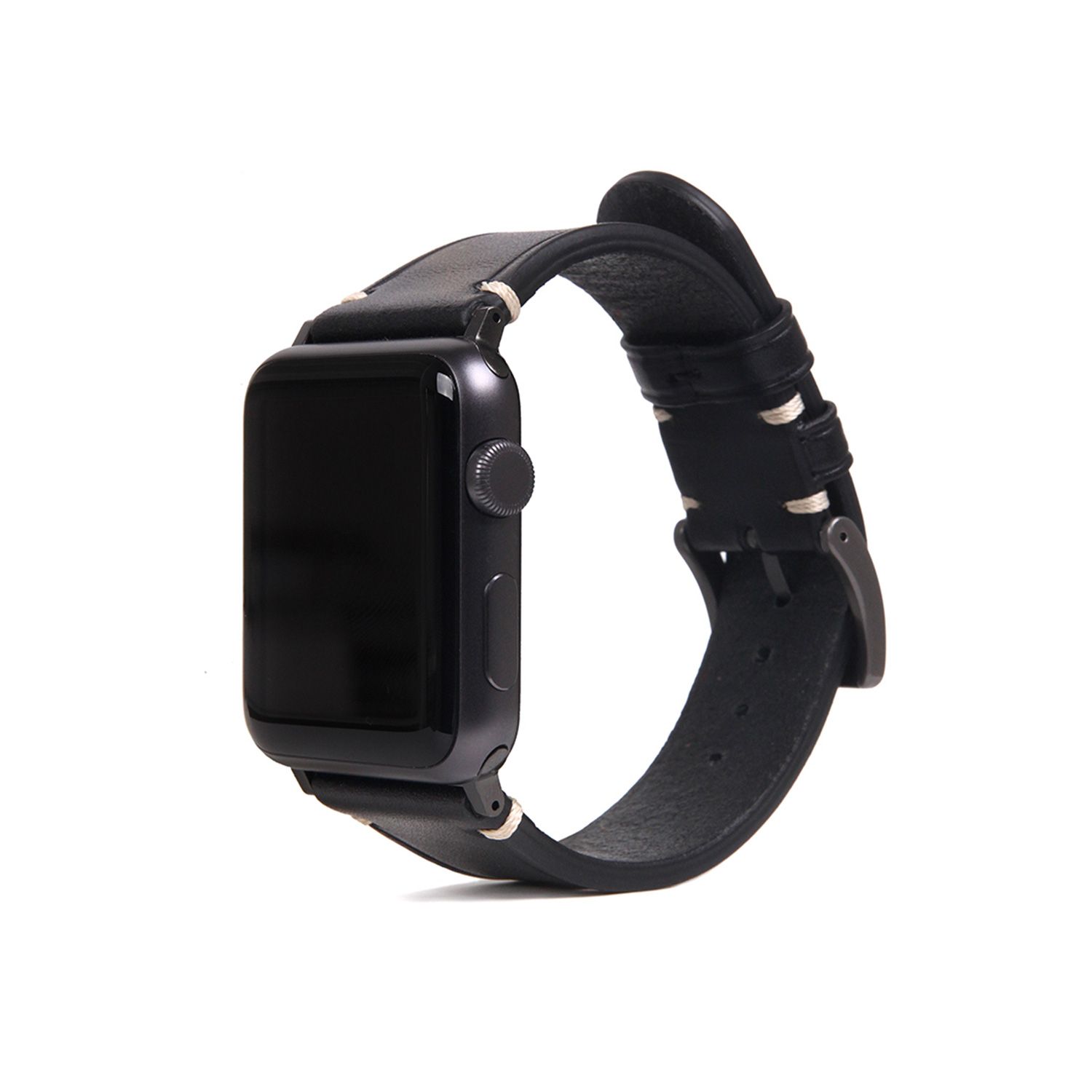 ＳＬＧ Ｄｅｓｉｇｎ Apple Watch バンド 38mm/40mm用 Italian Buttero Leather ブラック(SD18387AW) 仕入先在庫品｜コンプモト　店