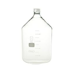 DWK Life Sciences ねじ口瓶丸型白(デュラン(R)) 透明キャップ付 10000mL (1本)(4589988598526) 取り寄せ商品|コンプモト 店