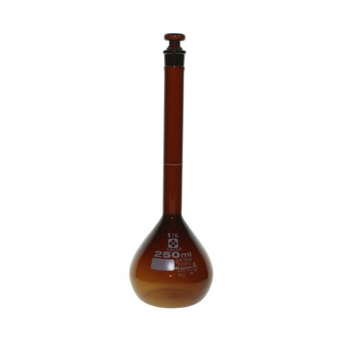 柴田科学 メスフラスコ （全量フラスコ・カスタムA） 茶 250mL (1個)(026100-250) 取り寄せ商品