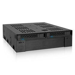 Cremax 2.5SATA/SAS HDD&SSDx2+3.5ベイx1対応モジュールラック5.25ベイ(MB322SP-B) 取り寄せ商品