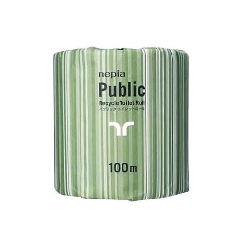 王子ネピア パブリック トイレットペーパー 100mシングル（80ヶ入） 8392500(61-6758-53) 取り寄せ商品｜コンプモト　店