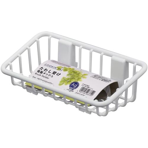 岩崎工業 クッキンパルシリーズ たわし受け吸盤メッシュ WH 1ケース(1個×60小箱入)(68-4071-31) 取り寄せ商品