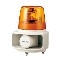 パトライト ホーンスピーカ一体型電子音回転灯 音色Aタイプ DC24V 黄 φ162(RT-24A-Y) 目安在庫=○|コンプモト 店