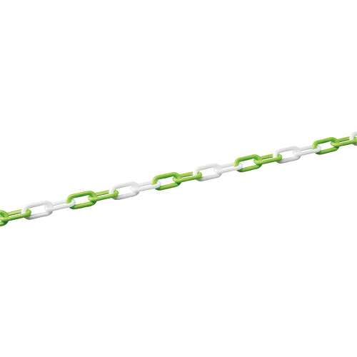 日本緑十字社 プラスチックチェーン グリーン/ホワイト PTS-730GW 長さ:30m 線径:7mmφ ポリエチレン 1巻(284160) 取り寄せ商品｜コンプモト　店 9,552円