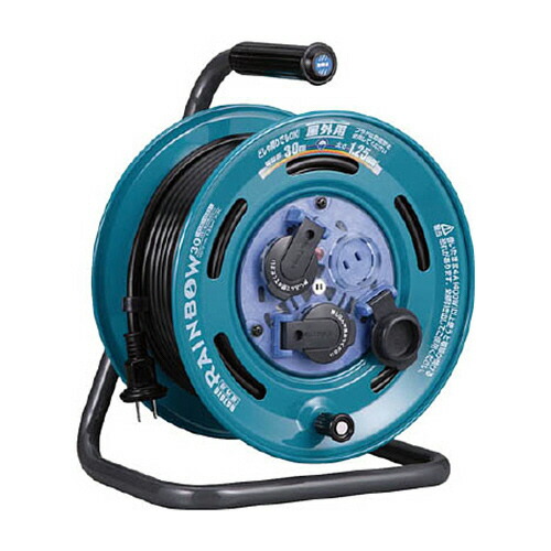 ハタヤリミテッド レインボーリール(単相100V) 防雨型屋外用 30m 1台(GE-30) 取り寄せ商品