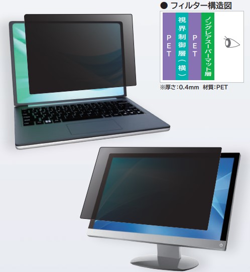 光興業 覗き見防止フィルターLooknon-N9 モバイル・ノートPC用 16.0(16:10)(LN9-161) 取り寄せ商品