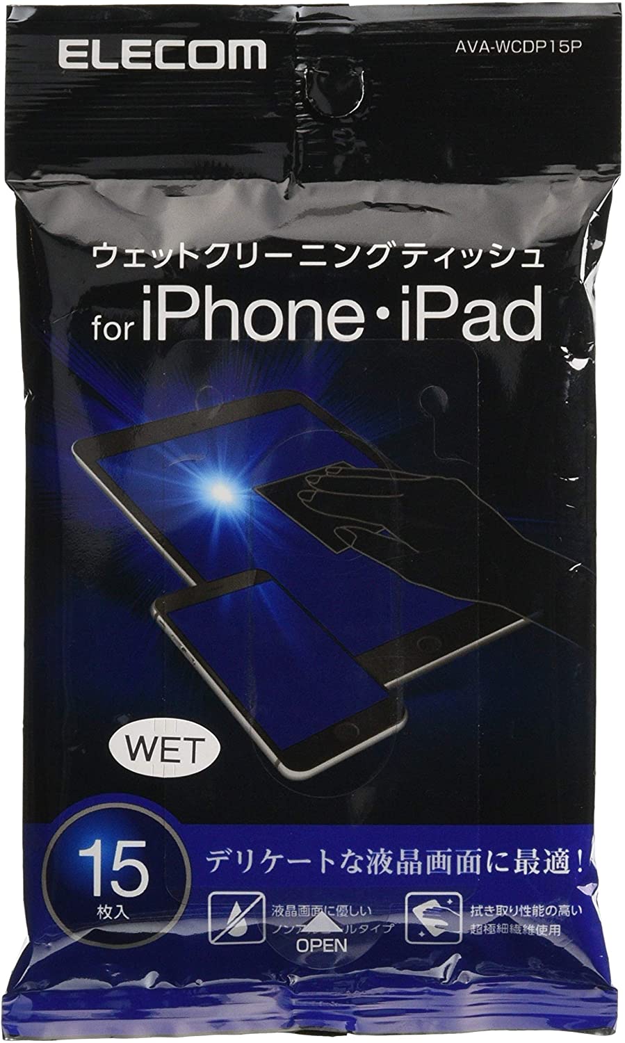 人気激安 エレコム iPad クリーナー ウェットティッシュ 画面を傷つけない 拭き跡が残らない AVA-WCDP15P メーカー在庫品  qdtek.vn