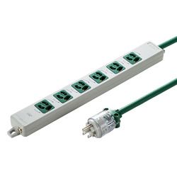 サンワサプライ SANWA SUPPLY 医用接地プラグ付き電源タップ バックアップ用 3P6個口 5m(TAP-HPM6-5G) メーカー在庫品