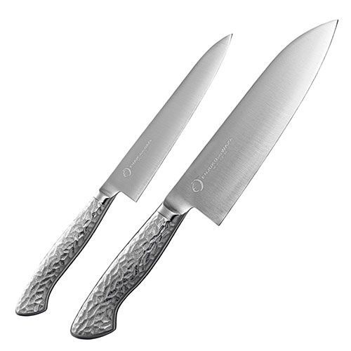 よこやま 燕熟の技 オールステンレスペティナイフ(刃渡り15cm)・三徳包丁(刃渡り18cm)(EJRK-3500) 取り寄せ商品|コンプモト 店