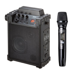【P5S】サンワサプライ ワイヤレスマイク付き拡声器スピーカー(バッテリー内蔵・Wマイク1本)(MM-SPAMP17) メーカー在庫品｜コンプモト　店