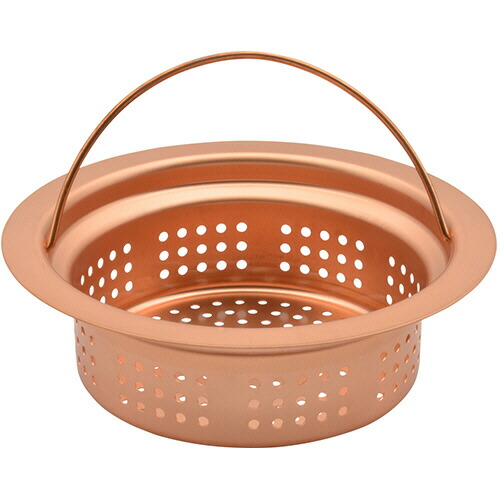 カクダイ GAONA 流し用浅型ゴミカゴ(銅製) 1個(GA-PB012) 取り寄せ商品