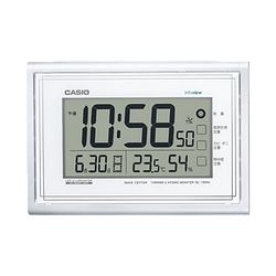 カシオ計算機 CASIO 電波掛け時計デジタル パールホワイト IDL-150NJ-7JF メーカー在庫品