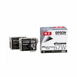純正品 EPSON （エプソン） ICBK67W PX-K100用 インクカートリッジ(ブラック*2本パック) (ICBK67W) 目安在庫\u003d△