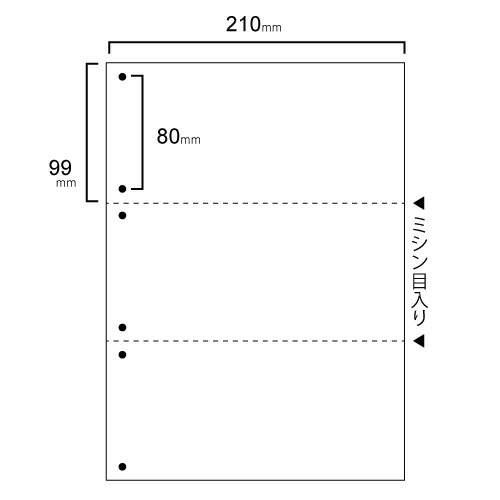 TPS スマイル用LBP用紙 A4汎用白紙 3分割 6穴 1セット(1000枚:500枚x2箱)(4985287535550 x2) 取り寄せ商品