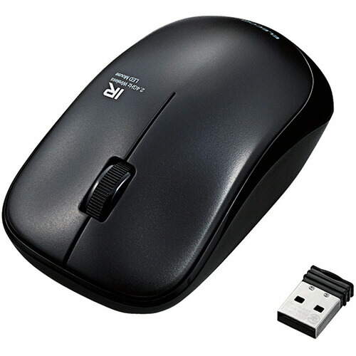 エレコム ELECOM 3ボタン 無線IRマウス ブラック 1セット(5個)(4953103283350 x5) 取り寄せ商品