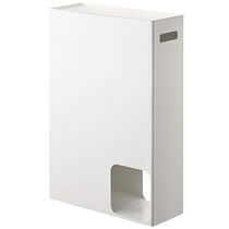 山崎実業 トイレットペーパーストッカー プレート ホワイト 1セット(4台)(4903208022941 x4) 取り寄せ商品
