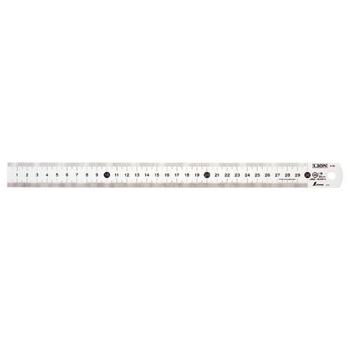 ライオン事務器 LION ステンレス直線定規 30cm 1セット(10本)(4903331271513 x10) 取り寄せ商品